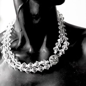 Vintage Aurora Borealis Crystal Necklace